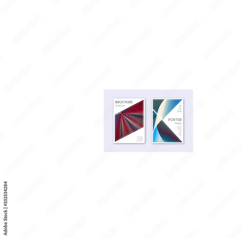 Triangle cover design template set. Red white blue Triangle cover design template set. Red white blue
