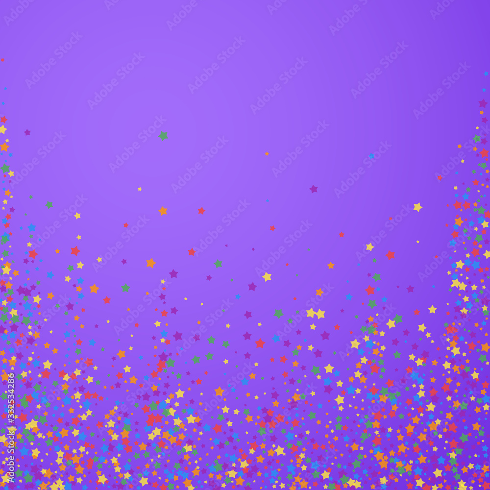 Festive confetti. Celebration stars. Rainbow brigh Festive confetti. Celebration stars. Rainbow brigh
