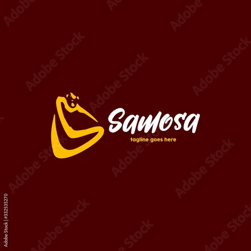 samosa logo design inspiration . samosa logo design template . letter s for samosa logo design . simple minimalist samosa logo