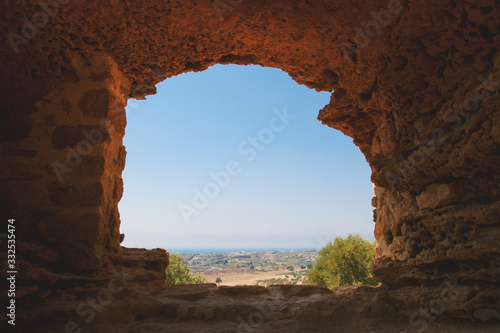 Natural frame view to Agrigento