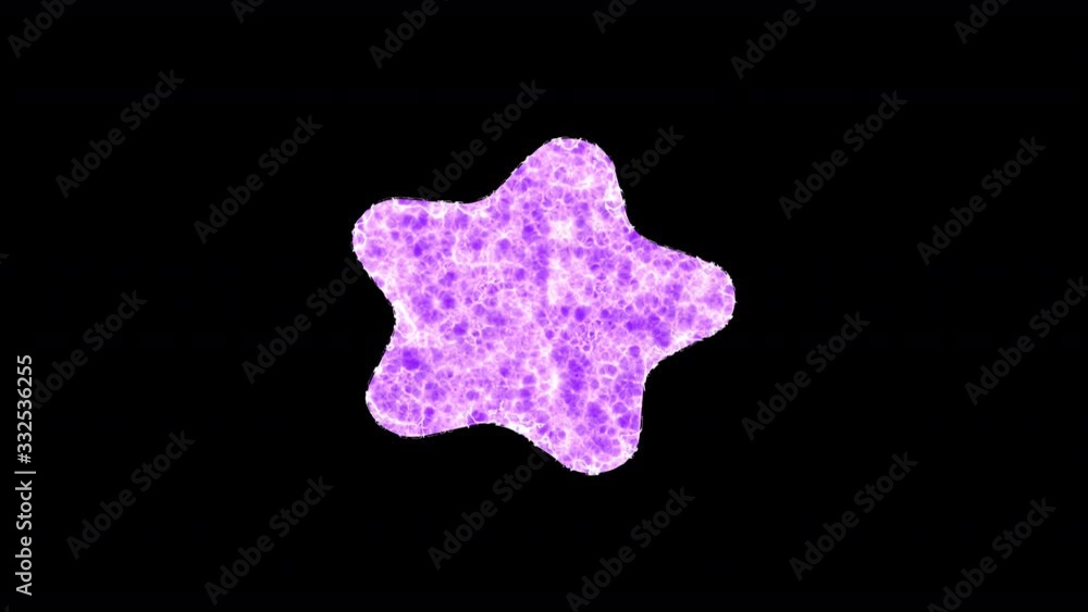 Symbol splotch shimmers in three colors: Purple, Green, Pink. In - Out loop. Alpha channel Premultiplied - Matted with color black Symbol splotch shimmers in three colors: Purple, Green, Pink. In - Out loop. Alpha channel Premultiplied - Matted with color black
