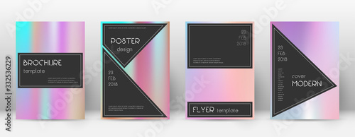 Flyer layout. Black flawless template for Brochure