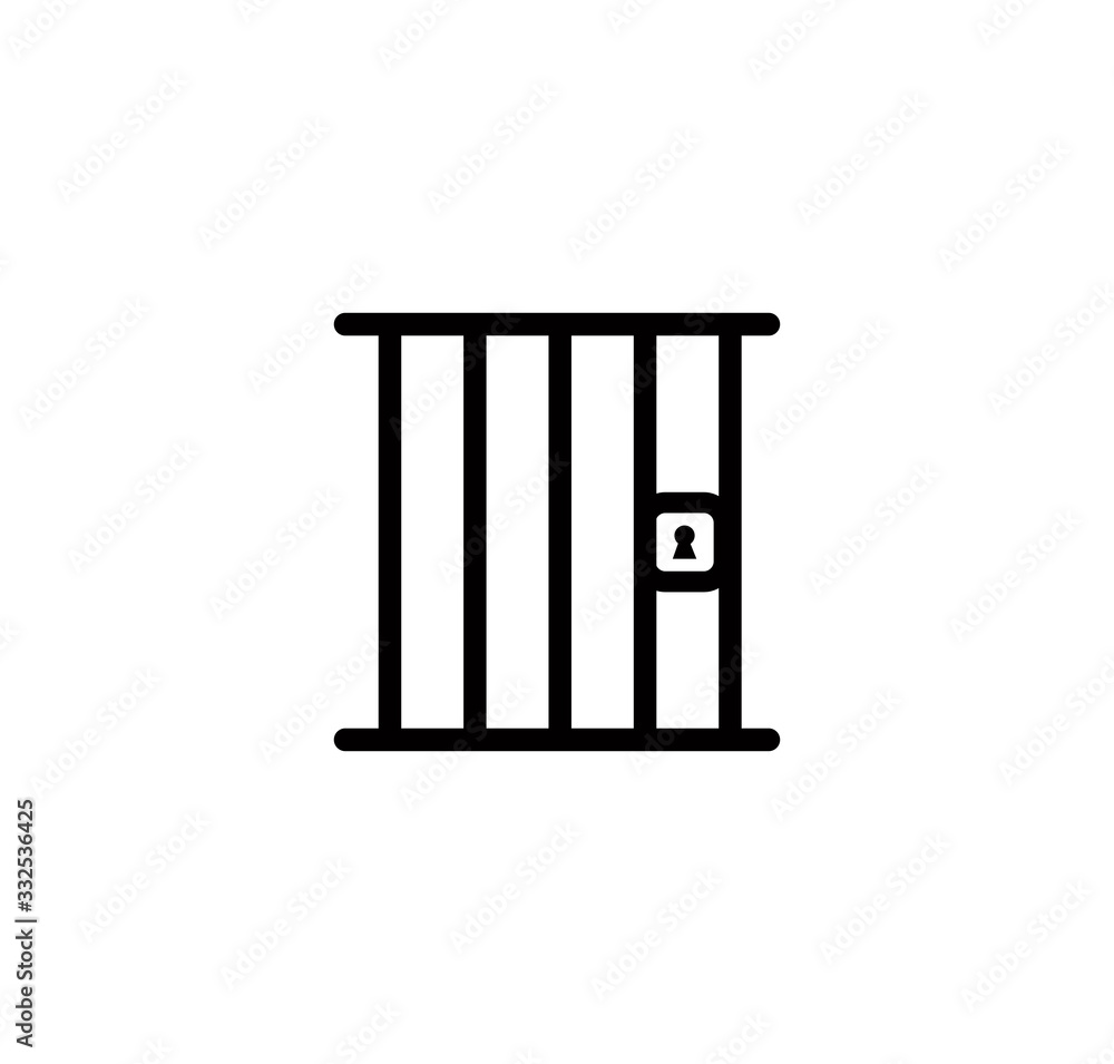 Jail icon vector logo design template Jail icon vector logo design template