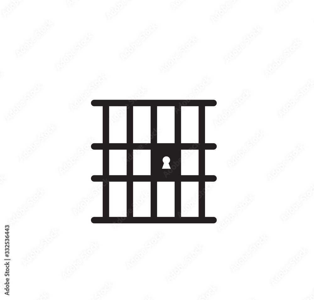 Jail icon vector logo design template Jail icon vector logo design template