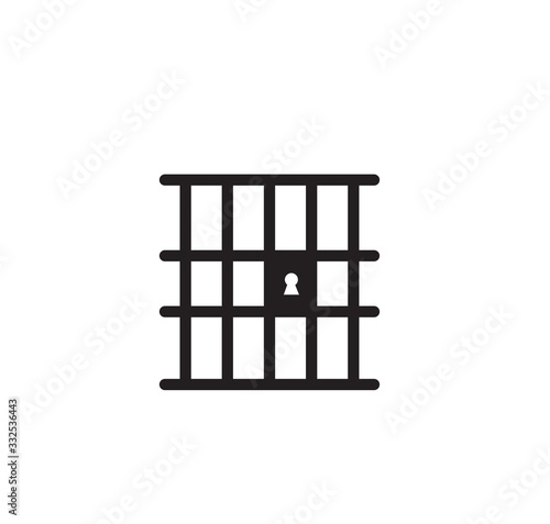 Jail icon vector logo design template