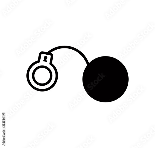 Handcuff icon vector logo design template