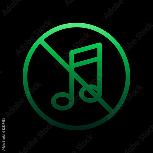 ban music nolan icon. Simple thin line, outline vector of Ban icons for ui and ux, website or mobile application