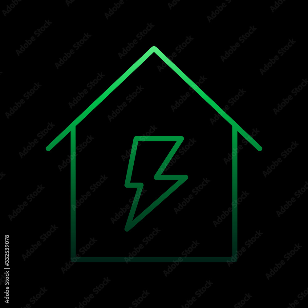 electricity, house nolan icon. Simple thin line, outline vector of electricity icons for ui and ux, website or mobile application electricity, house nolan icon. Simple thin line, outline vector of electricity icons for ui and ux, website or mobile application