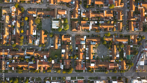Photos Barrio de casas bajas desde vista cenital