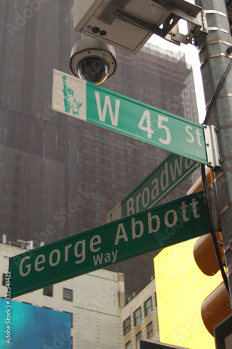 NYC Times Square Street Sign, 42nd Street, Mahattan, New York City, United States photo