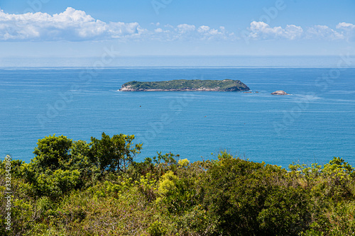 A view of Praia Mole (Mole beach) and Galheta - popular beachs in Florianopolis, Brazil