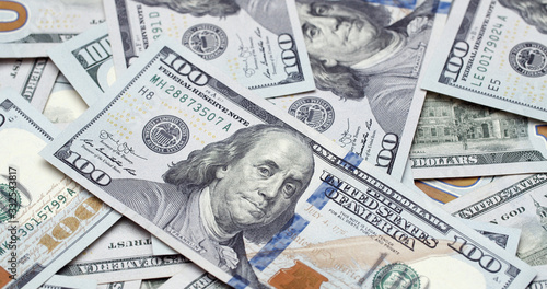 Abundance of American one hundred dollars