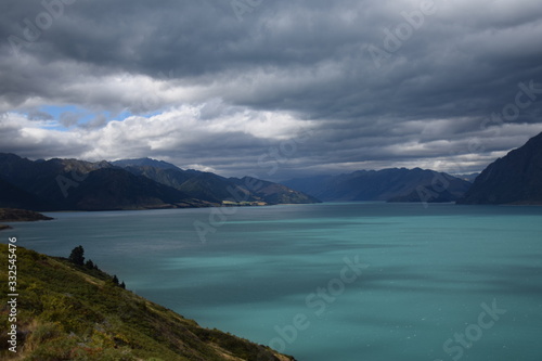 clouds over lake tekapo in New Zealand
