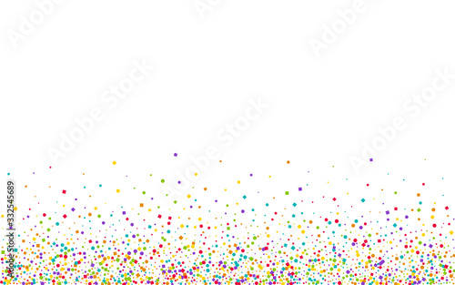 Orange Effect Confetti Design. Rainbow Vector 