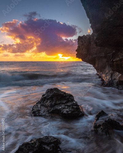 Sunrise in North shore, Oahu Hawaii