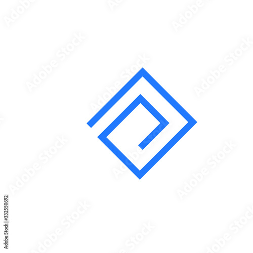 Abstract, modern letter decorative font with gradient and solid. Decorative monogram alphabet