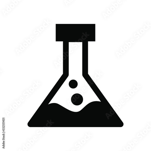 Chemistry icon , science atom, molecule , ecperiment template logo vector emblem isolated illustration , outline solid background white