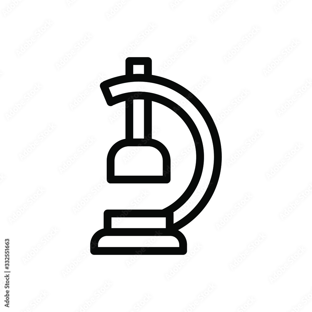 Microscope icon , science template logo vector illustration isolated emblem , outline solid background white , eps 10 Microscope icon , science template logo vector illustration isolated emblem , outline solid background white , eps 10