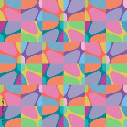 Wallpaper Mural Beautiful of Colorful Triangles, Reapeated, Abstract, Illustrator Geometric Pattern Wallpaper. Image for Printing on Paper, Wallpaper or Background, Covers, Fabrics Torontodigital.ca
