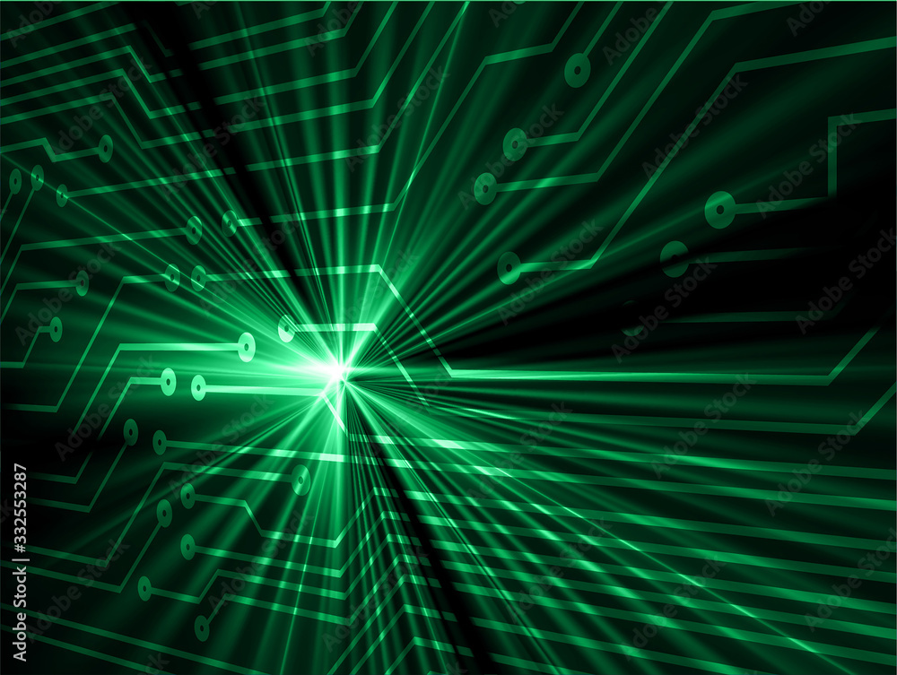 green cyber circuit future technology concept background green cyber circuit future technology concept background