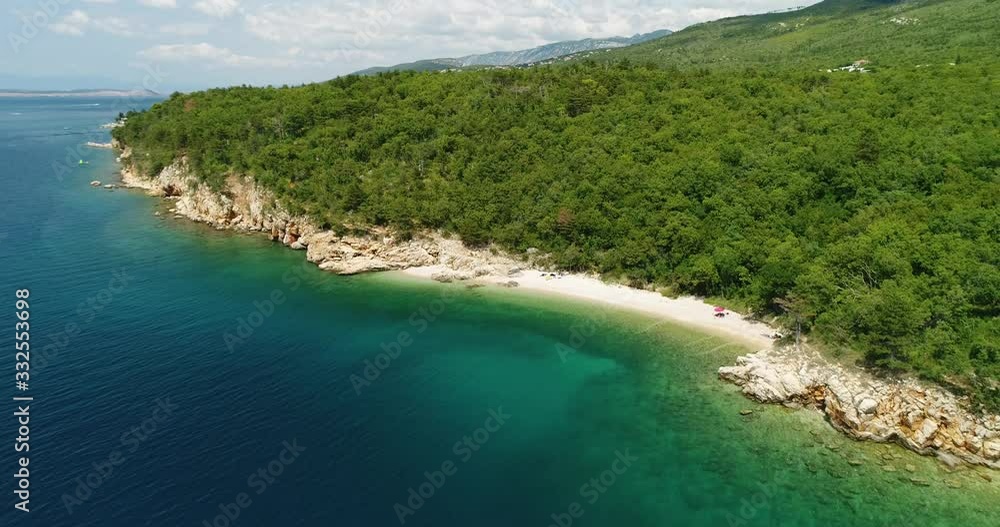 Aerial view: An incredibly beautiful coast of the Adriatic Sea from a bird's eye view. 4k. Slow motion Aerial view: An incredibly beautiful coast of the Adriatic Sea from a bird's eye view. 4k. Slow motion