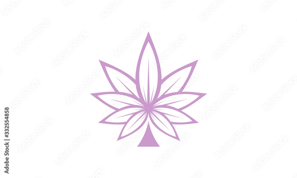 Modern cannabis weed leaf vector design