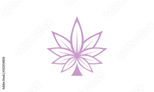 Modern cannabis weed leaf vector design