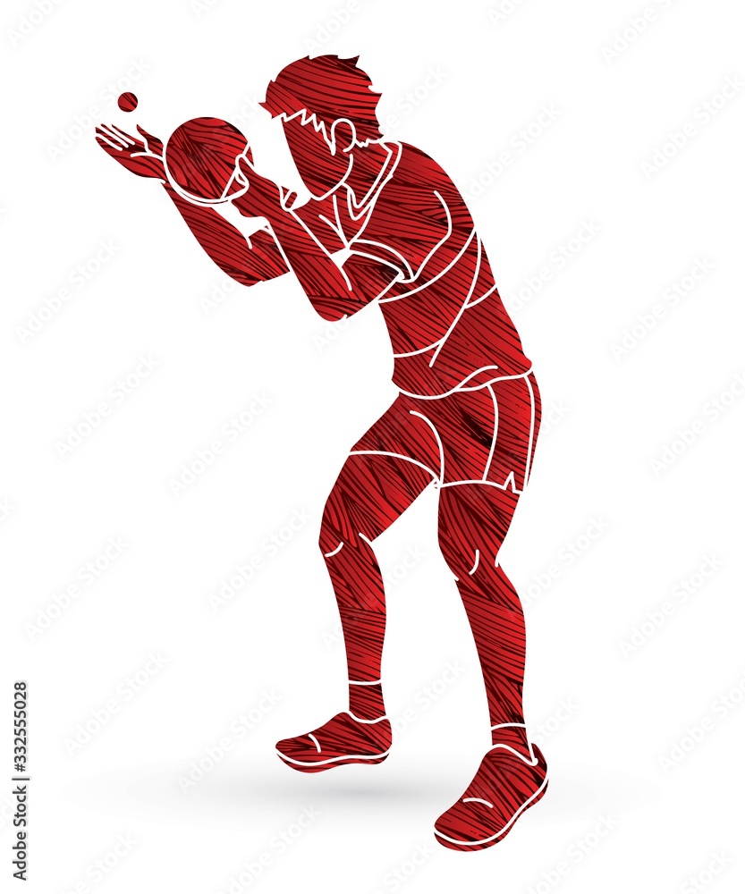 Ping Pong player, Table tennis action cartoon graphic vector Ping Pong player, Table tennis action cartoon graphic vector