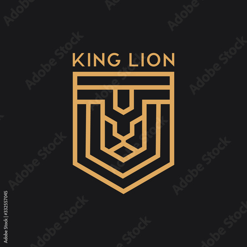 LION LOGO MINIMALIST MONOLINE MONOGRAM LINE STYLE