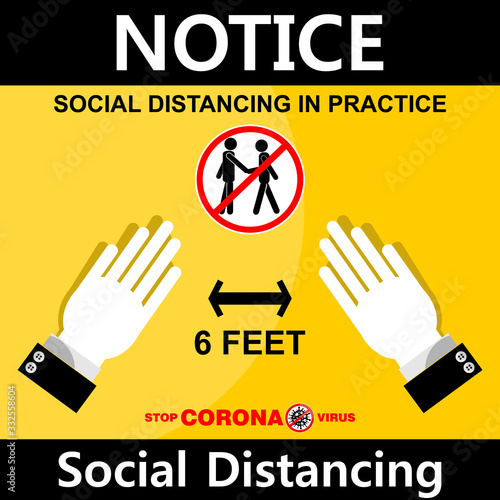 Social Distancing In Practice, poster and banner
