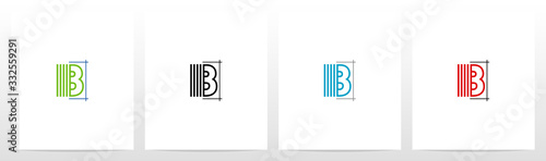 Blueprint Architecture Style Letter Logo Design B