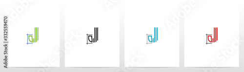 Blueprint Architecture Style Letter Logo Design J