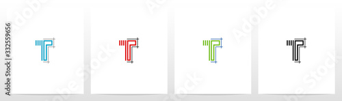 Blueprint Architecture Style Letter Logo Design T