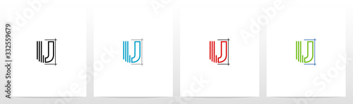 Blueprint Architecture Style Letter Logo Design U