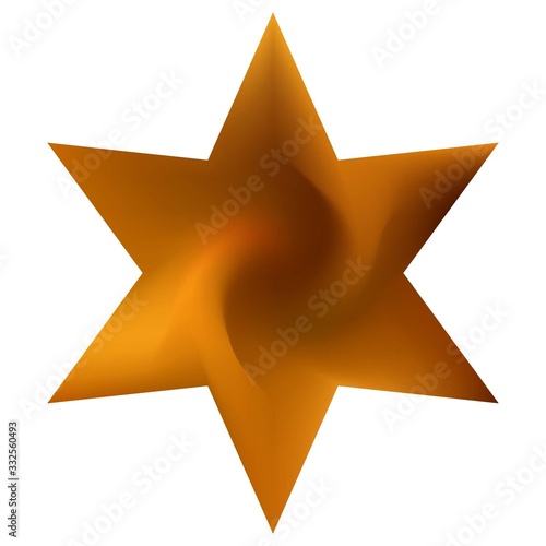 Colored background in the form of hexagram.