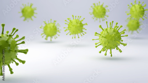 Corona virus infection 3d illustration background