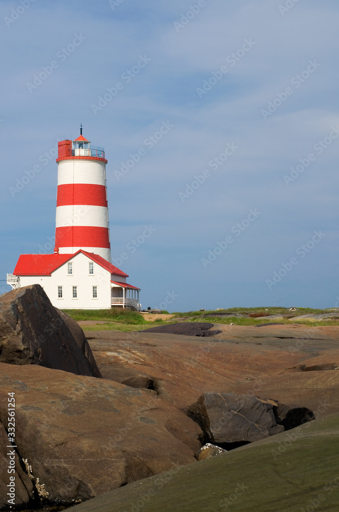 Pointe-des-Monts Red and White Historical Lighthouse