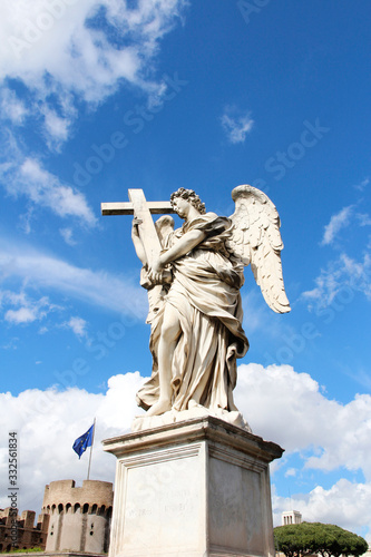 Angel Carrying the Cross by Ercole Ferata at Castel Sant'Angelo, Rome, Italy
