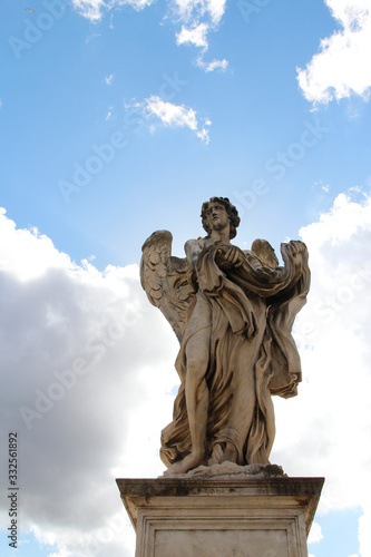 Angel Carrying the Garment and Dice by Palolo Naldini at Castel Sant Angelo  Rome  Italy