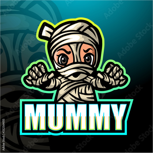 Mummy mascot esport logo design