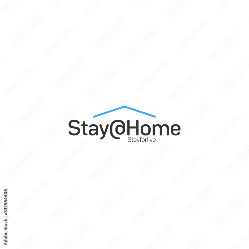 stay at home stay safe, corona prevention design concept, stop corona