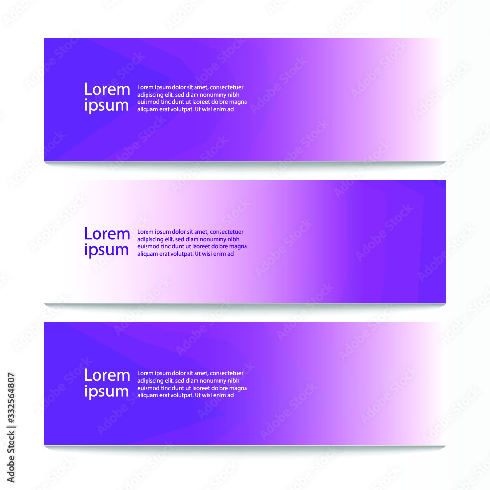Naklejka premium Modern banners background set. Vector abstract geometric design web template