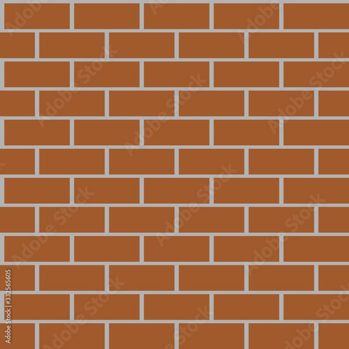 Brown brick walls background having seamless pattern.