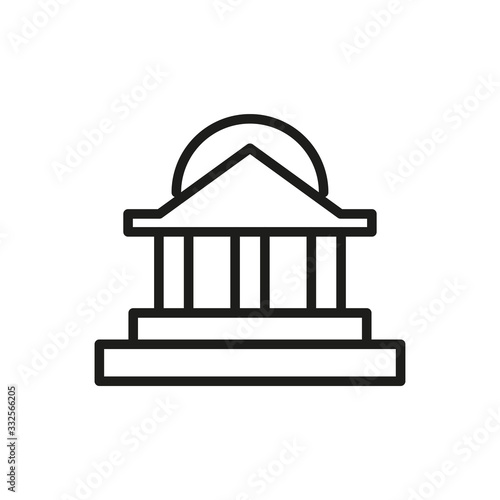 Simple bank line icon.