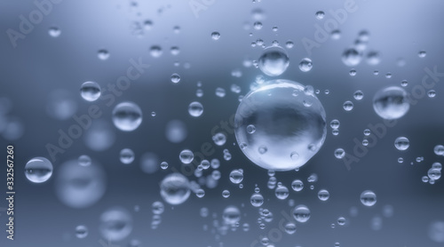 Rain Drop bubble Absreack background 3d rendering.