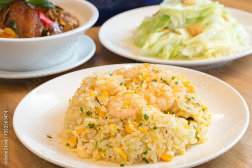 Fried rice in chinese restaurant