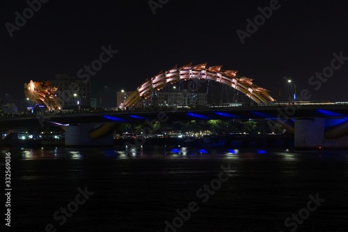 famous dragon bridge in da nang