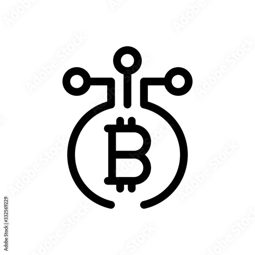 Bitcoin Line Icon