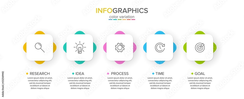 Infographic design with icons and 5 options or steps. Thin line vector. Infographics business concept. Can be used for info graphics, flow charts, presentations, web sites, banners, printed materials. Infographic design with icons and 5 options or steps. Thin line vector. Infographics business concept. Can be used for info graphics, flow charts, presentations, web sites, banners, printed materials.