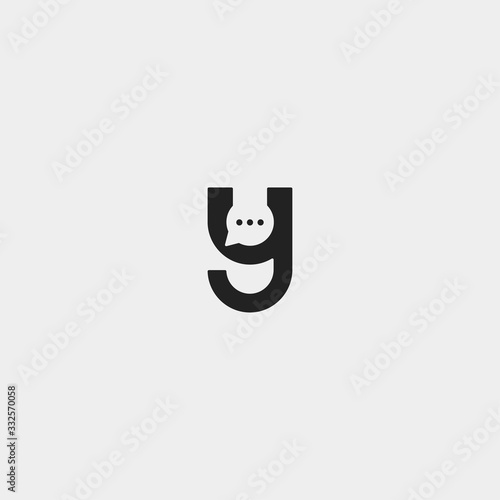 Letter Y Chat Logo Design Template Vector